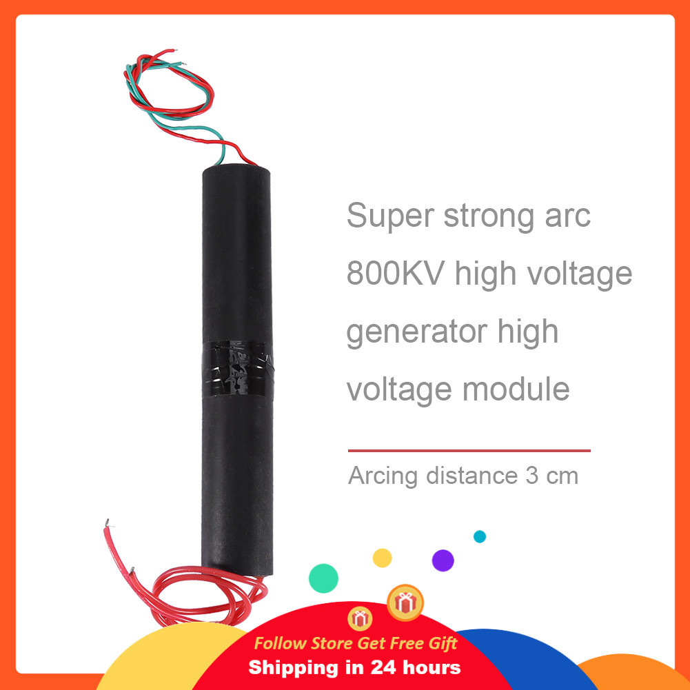 Supergoodsales 800KV เครื่องกำเนิดไฟฟ้าแรงสูง 3 ซม.Arc PULSE INVERTER โมดูล 7.2V Boost Power ด้วย Te