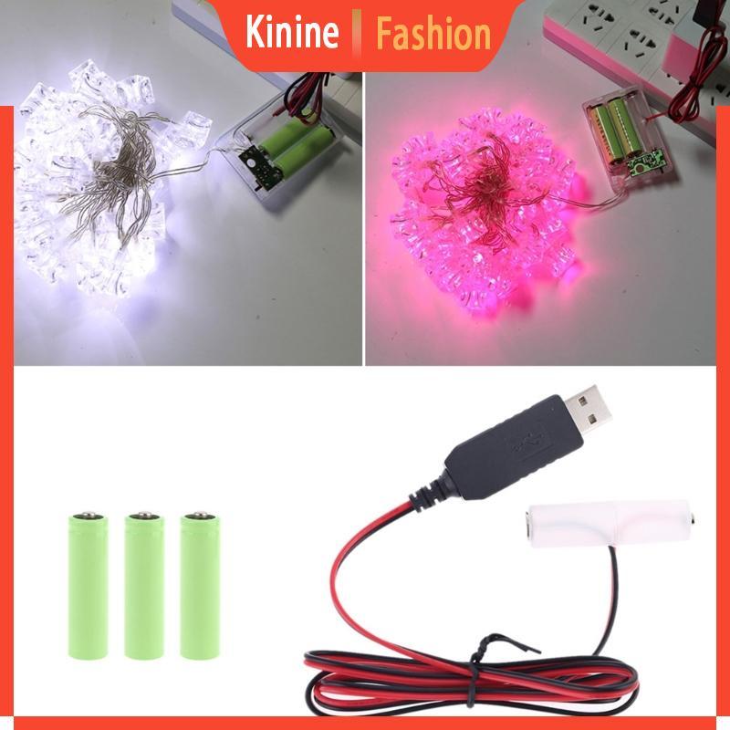KIN สายกําจัดพร้อมตัวแปลง Type-C USB หรืออินพุต Type-C 5V2A Dummy-แบตเตอรี่เอาต์พุต 1 5V 3V 4 5V 6V