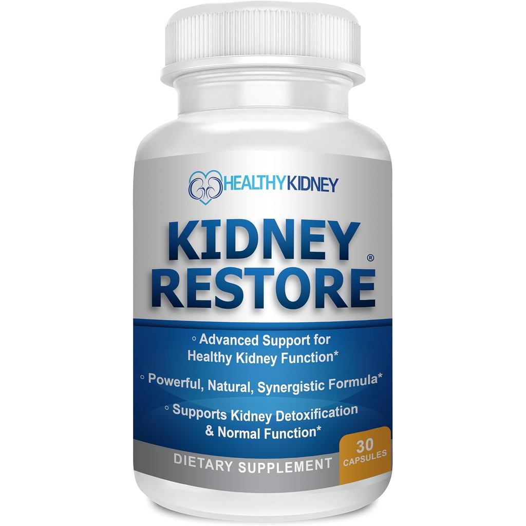 Kidney Restore: อาหารเสริมสุขภาพไต สูตรลดดีท็อกซ์ & รีแพร์ โดย Renal Expert w/Transplant, Fast Detox
