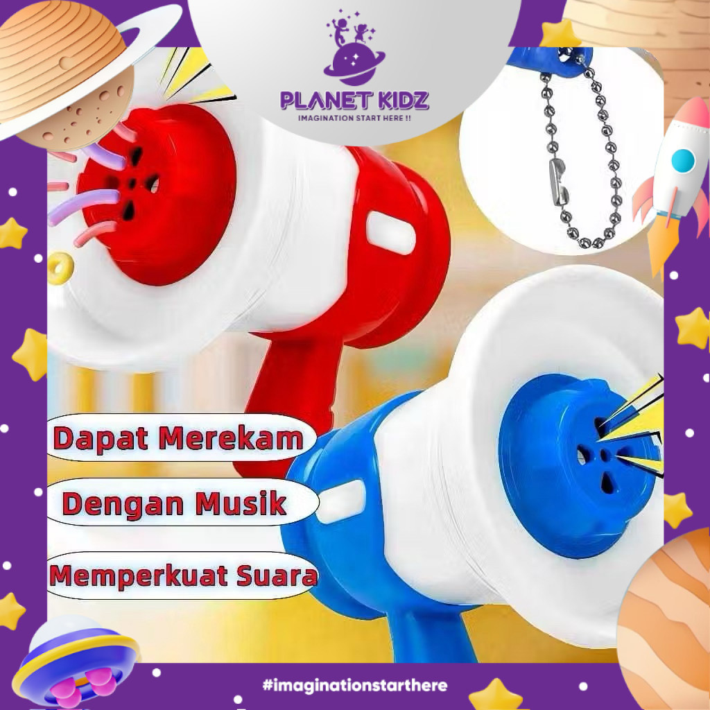 GANTUNGAN PLANETKIDZ KC49 Mini Speaker Keychain Cute Mini Speaker with Voice and Music Recording Fea