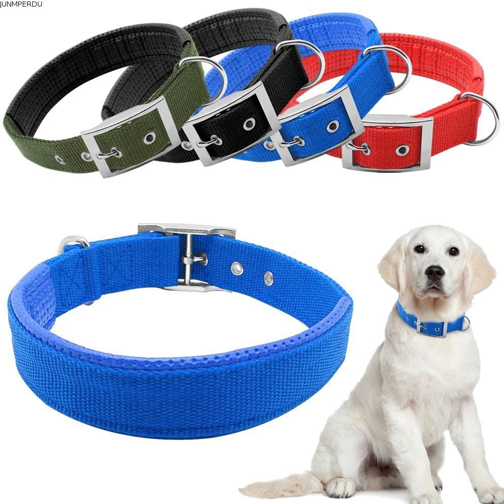 JUNMPERRD โซ่คล้องคอลูกสุนัข Comfort Nylon Fabric Strap Buckle Cat Dog