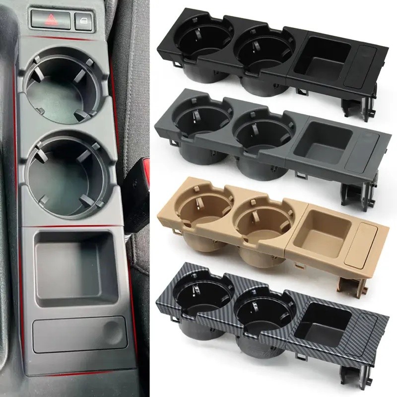 Ly รถคอนโซลกลางด้านหน้าเครื่องดื่มถ้วยน้ําและกล่องเก็บเหรียญสําหรับ BMW 3 Series E46 1998-2006 323i 