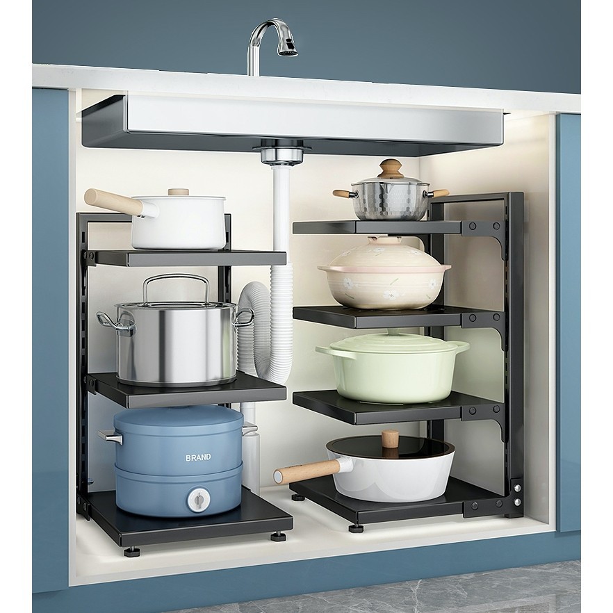 Pot Rack/ Frying Pan Rack Storage Shelf Tray Kitchen Organizer Shelf Kitchen Rack