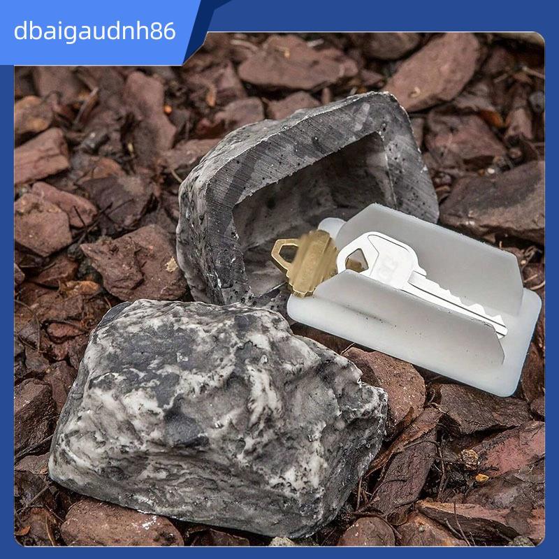 READY STOCKHide-A-Parts-Key Fake-Rock - ดูชุดหินจําลองชุดกล่องเก็บกุญแจเรซิ่น
