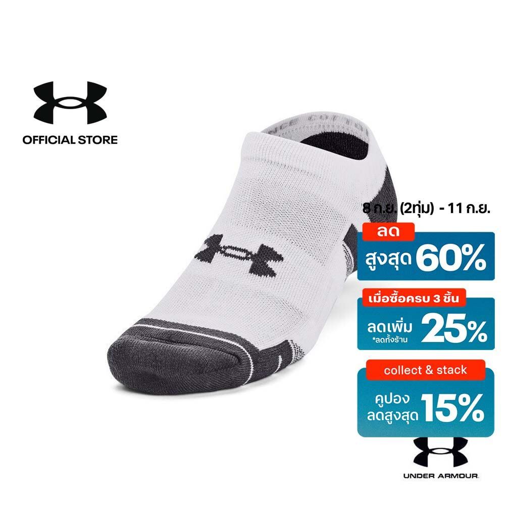 Under Armour Unisex UA Performance Cotton 3-Pack No Show Socks