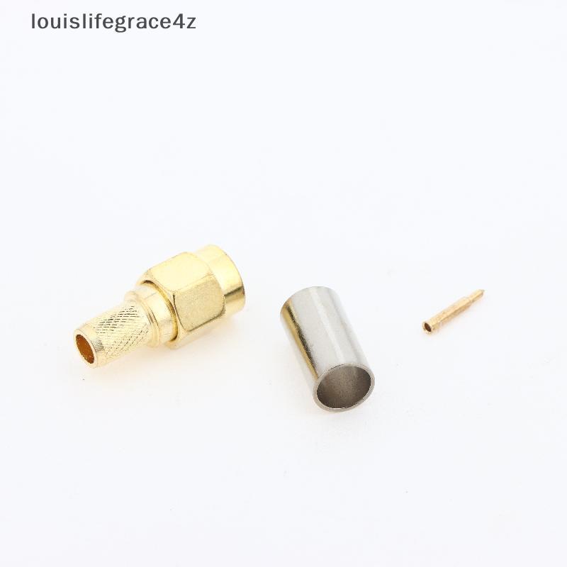 Grace4z SMA ชาย Crimp RF Coaxial Connector 1 ชุดสัญญาณ Low Loss อะแดปเตอร์ตรงใช้งานร่วมกับ RG58 RG14