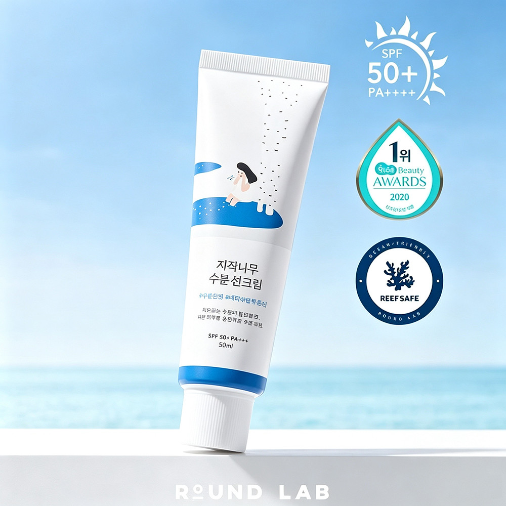 ROUND LAB Birch Juice Moisturizing Sunscreen SPF50+ PA++++ 50ml ครีมกันแดดบำรุงผิว ให้ความชุ่มชื้น ติดทนนาน