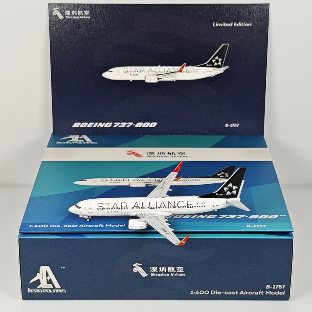 AeroPolaris 1: 400 เซินเจิ้นแอร์ไลน์ B737-800 B-1757 B-1758 Star Alliance