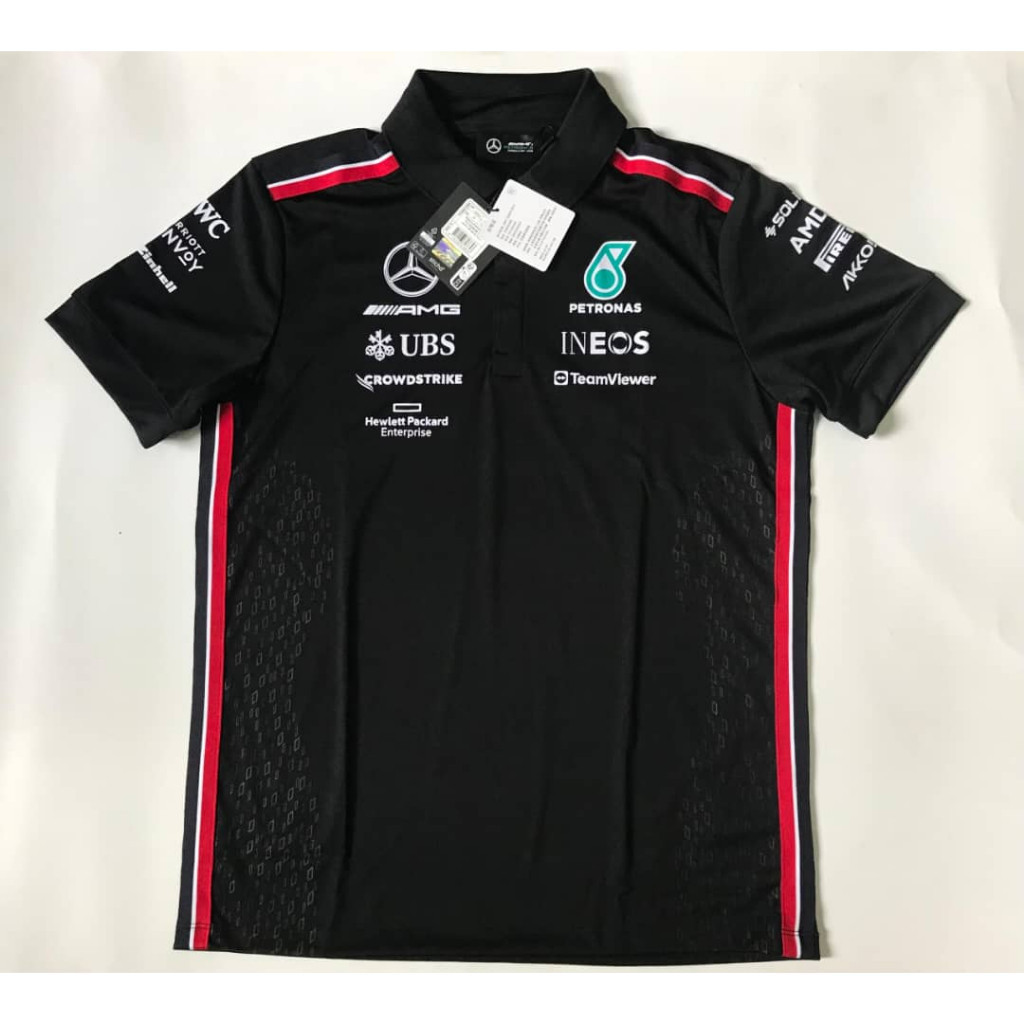 สินค้าพร้อมส่ง พร้อมส่ง AMG F1 PETRONAS POLO BLACK