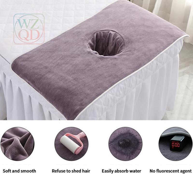 [WZQD] 40*80 ซม. Thiened Beauty SPA โต๊ะนวด Planking ผ้าขนหนูเช็ดหน้าพร้อมเตียงเจาะรู