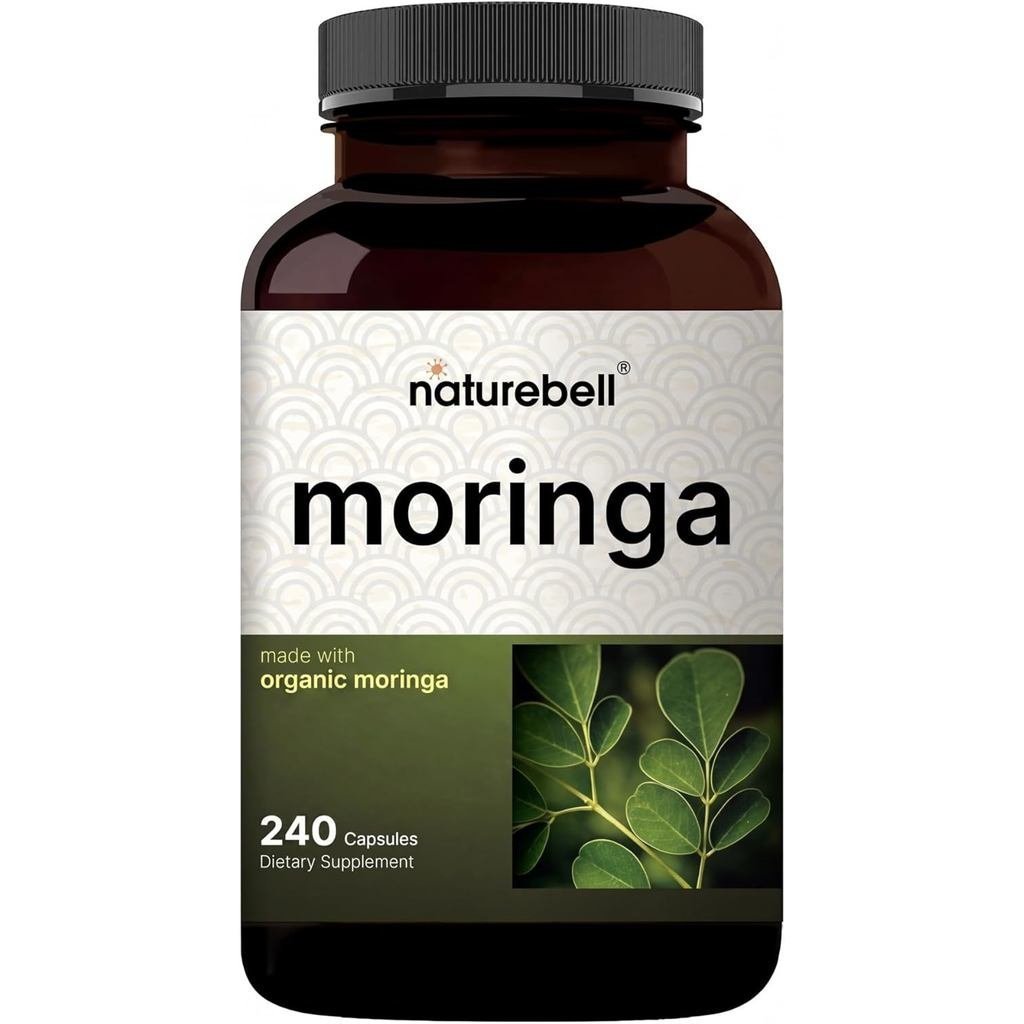 NatureBellMoringa-240Capsules-OrganicMoringaforImmune,Energy&HealthSupport*-GreenSuperfoodProperties