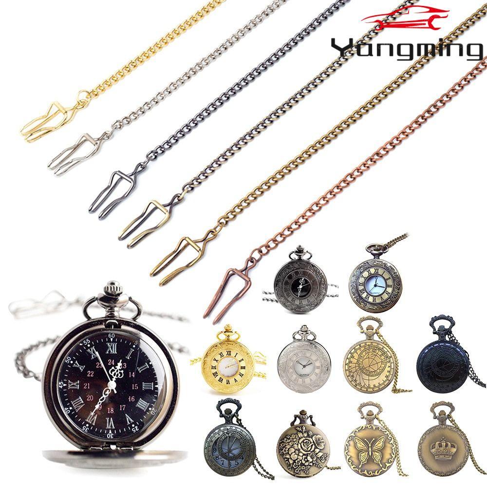 YANGMING กระเป๋าพลิกพร้อมสร้อยคอ Vintage Steampunk