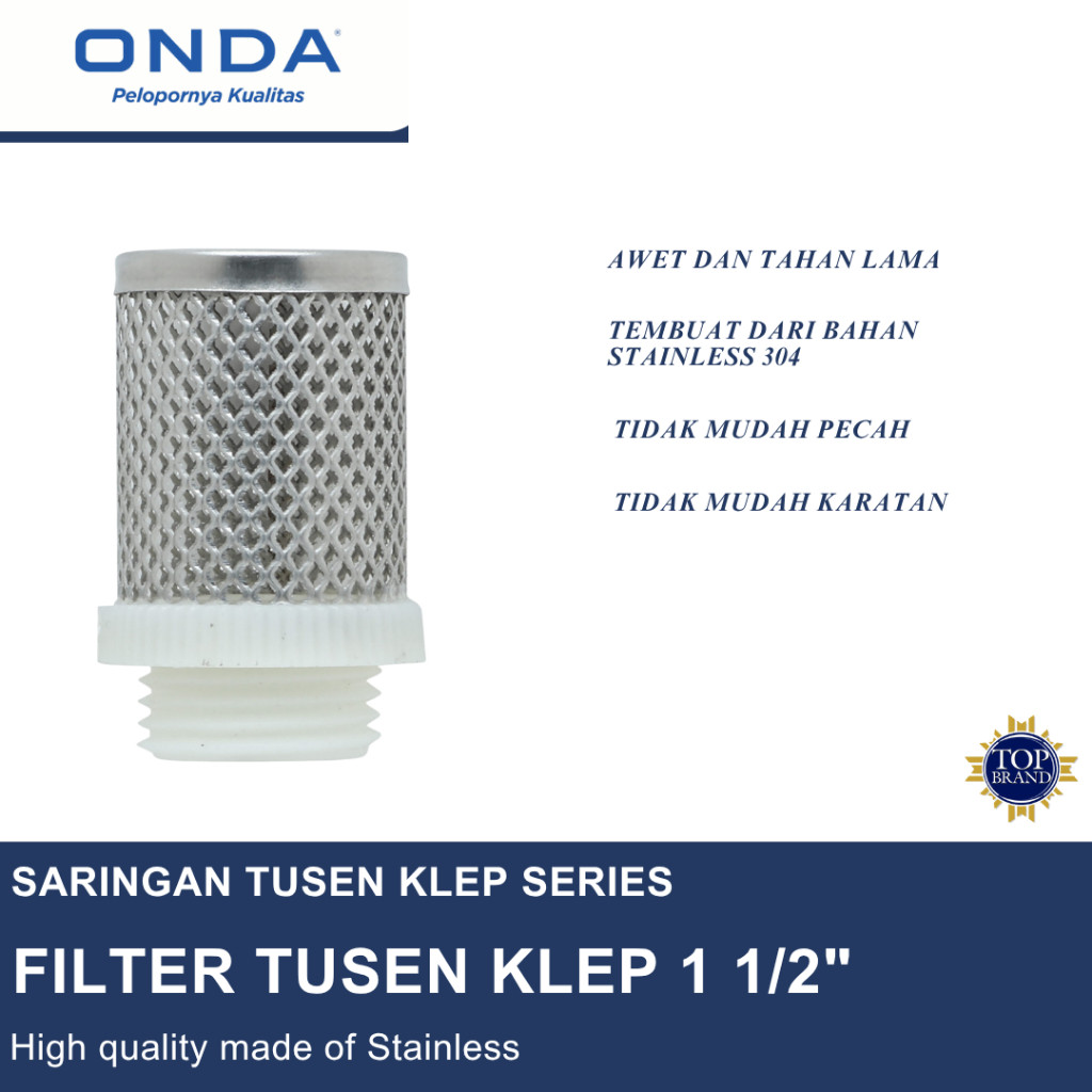 Onda 1" Valve tusen Filter / Onda Valve tusen Filter