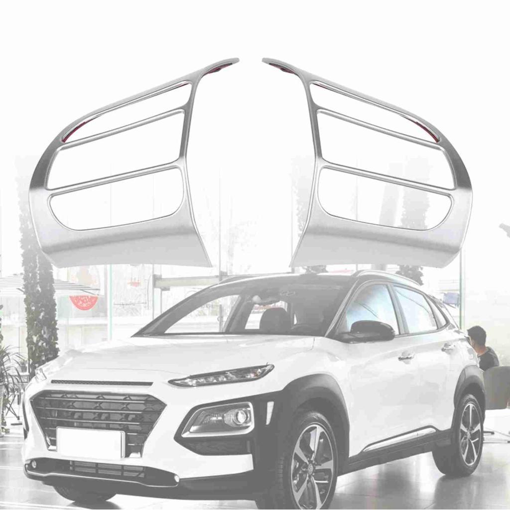 พวงมาลัยรถฝาครอบกรอบใส่สติกเกอร์สําหรับ Encino Kauai Kona 2017-2020 SUV (เศษไม้)