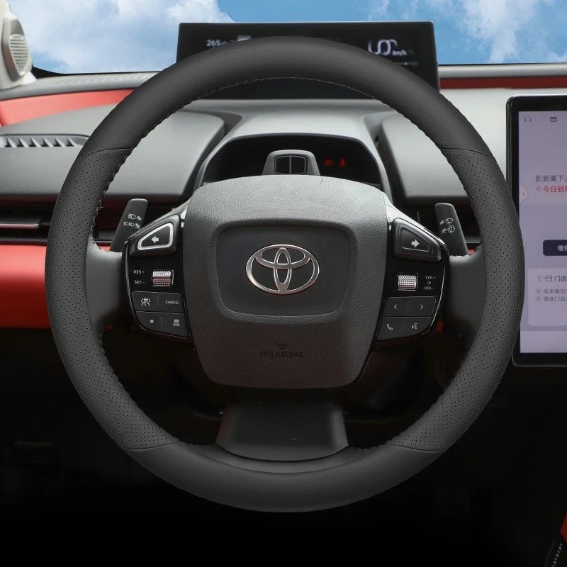 YdyLeather พวงมาลัยรถสําหรับ Toyota Bz4x BZ5 2024 2025 2026 อุปกรณ์เสริม