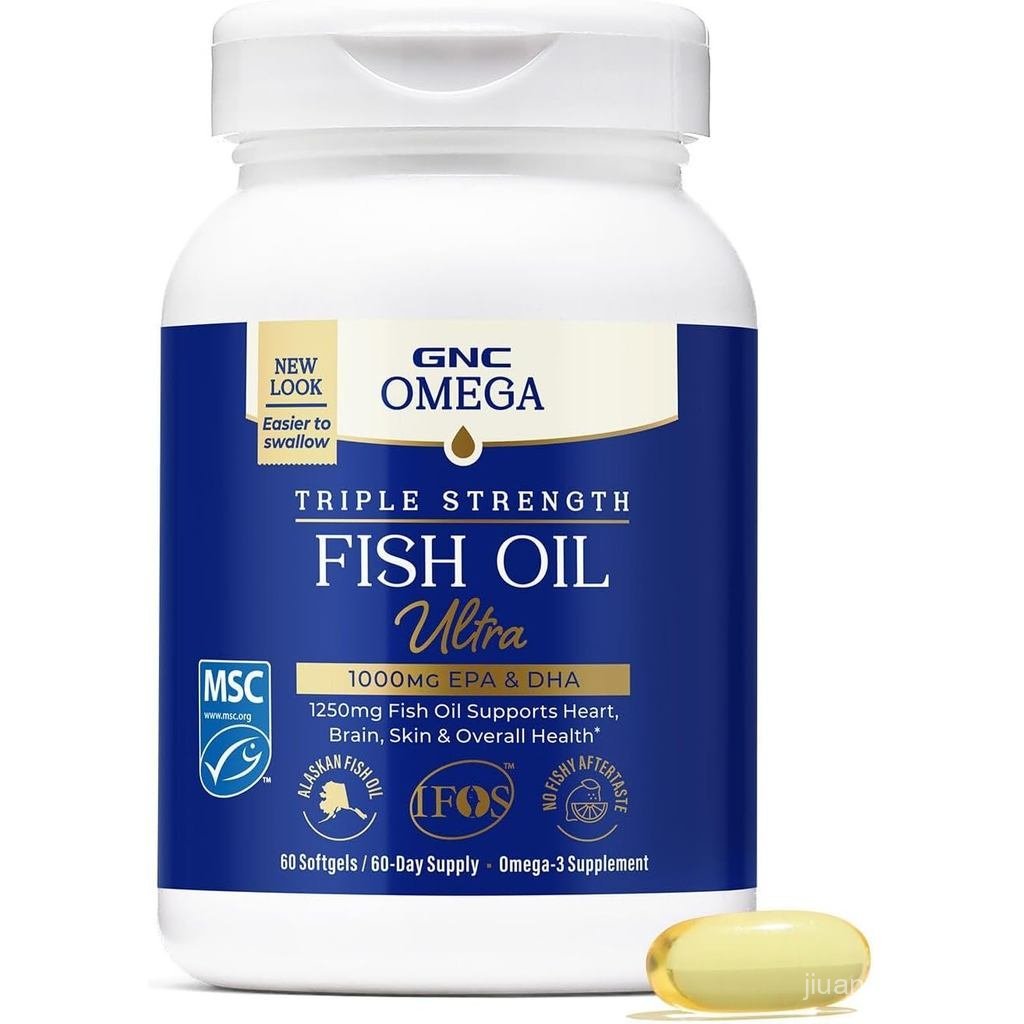 GNC Omega Triple Strength Oil Omega3 60 ซอฟท์เจล