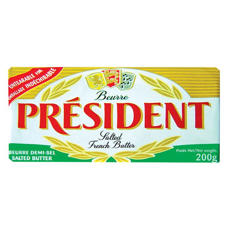 เพรสซิเด้นท์เนยสดรสเค็มแท่ง 200กรัม President Salt Butter 200g.