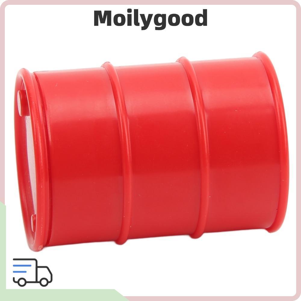 MOILYTH Mini Oil Drum, น้ําหนักเบา ABS จําลองถัง,ทนทาน 1/24 Scale ตกแต่งกลองน้ํามันสําหรับ SCX24 RC 