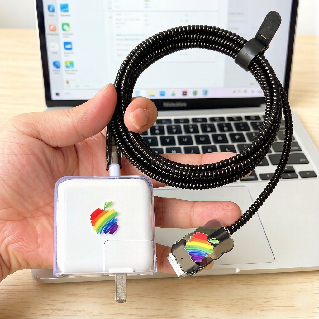 เหมาะสําหรับ Apple MacBook pro M5 70W Charger Case Air 40W Data Cable Protective Case M4 Winding Rop