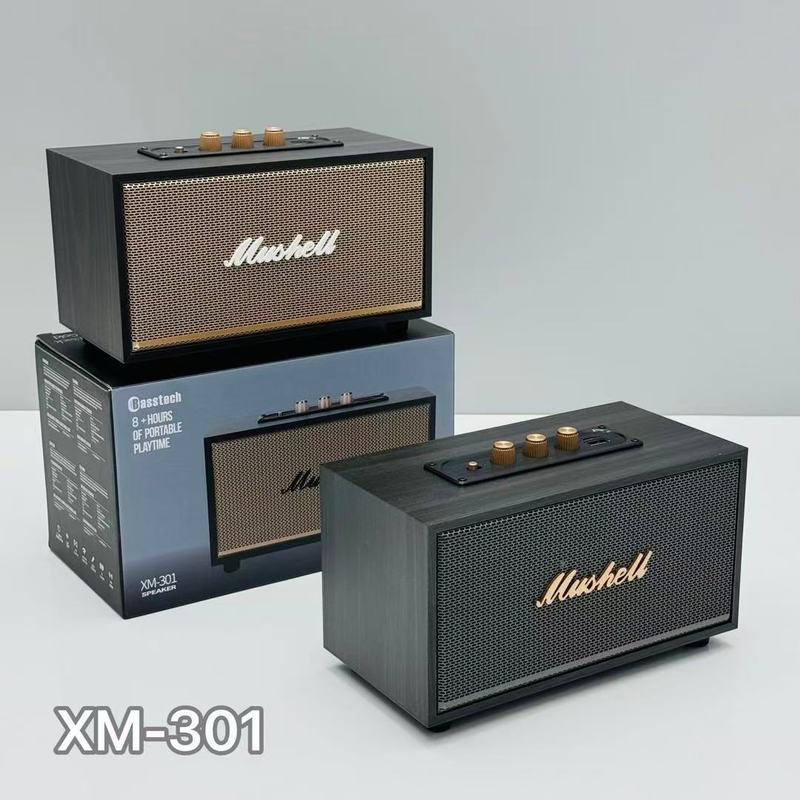 XM-301 ลําโพงบลูทูธไม้ย้อนยุคไร้สายเดสก์ท็อปคุณภาพสูงลําโพงกําลังสูงซับวูฟเฟอร์บ้าน