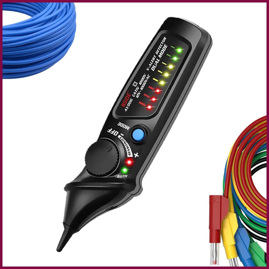 No Contact Voltage Detector Continuity Detector Live Wire Breakpoint Finder พร้อม Buzzer Alarm สําหร
