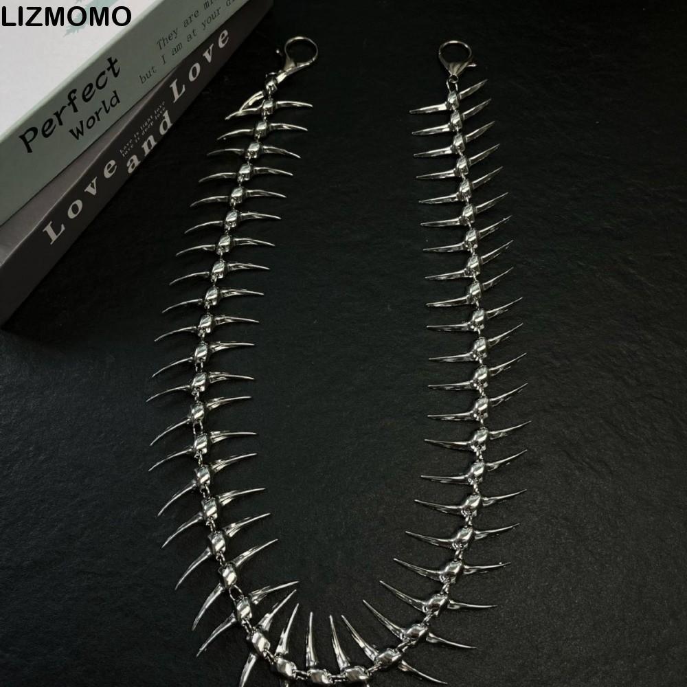 LIZMOMO Jean Pant Chain, Spike Fishbone Metal เอว Chain, Rock Body Jewelry Backpack Accessory Jean P