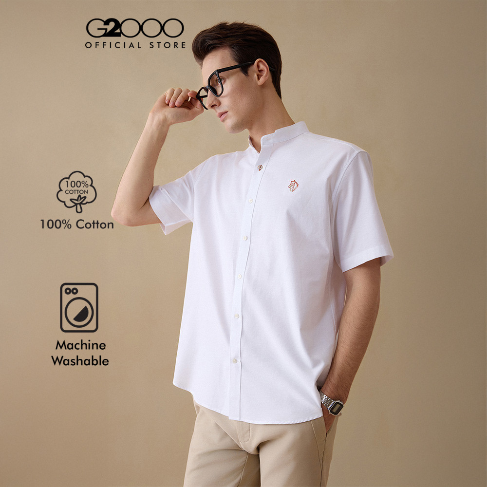 G2000 เสื้อเชิ้ตแขนสั้นลำลองสำหรับผู้ชาย Smart Fit รุ่น 5913082200 สีขาว