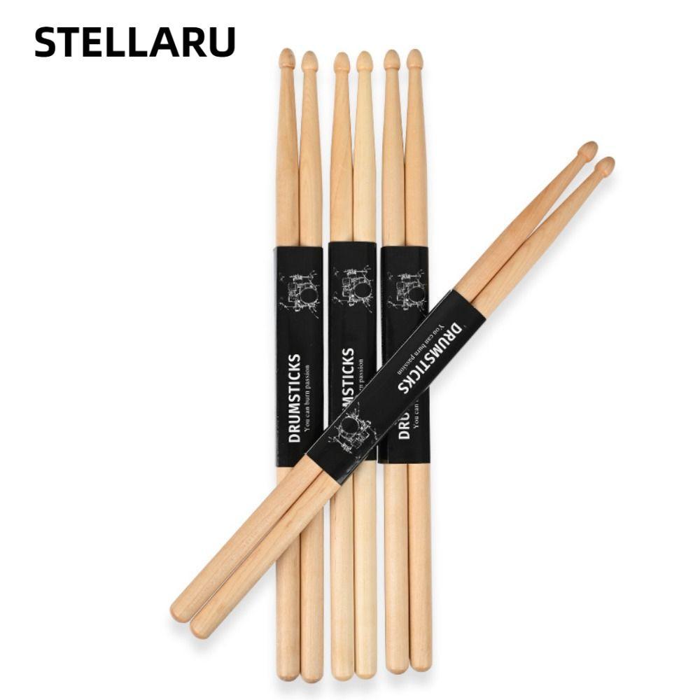 STELLARU Drum Sticks, 5A/7A 1 คู่ Drumsticks, Classic Professional Percussion Drum Set Drum