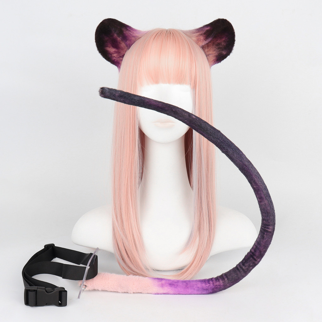 Cos หู Yuanlin ที่คาดผมแห้ง Plush Tail Xia เมาส์เมาส์คอสเพลย์ชุดฝนอุปกรณ์เสริม A10I