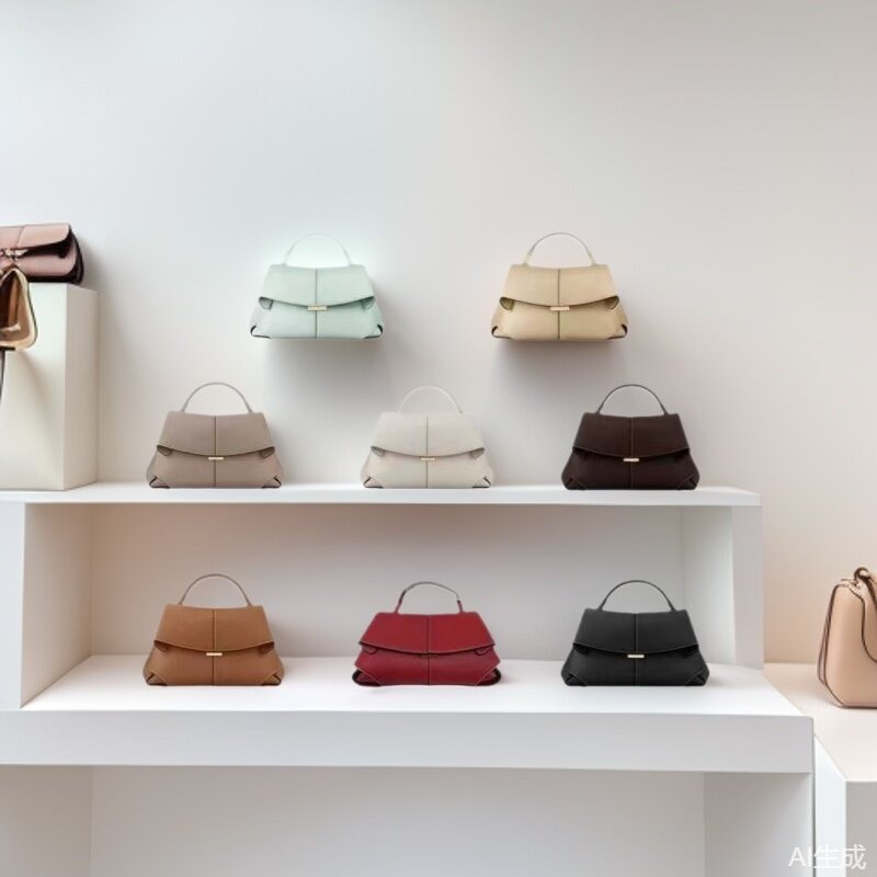 Polene Smile Bag Polene Retro ของแท้หนังหญิงกระเป๋า Tote Bag ไหล่แบบพกพา Cross-body กระเป๋าของขวัญกล