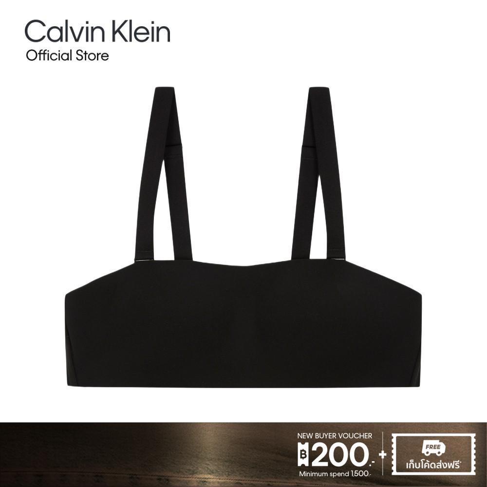CALVIN KLEIN เสื้อชั้นในผู้หญิงแบบสวมศีรษะ (ถอดสายได้) Perfectly Fit Bandeau Bra รุ่น QF8416 UB1-สีดำ