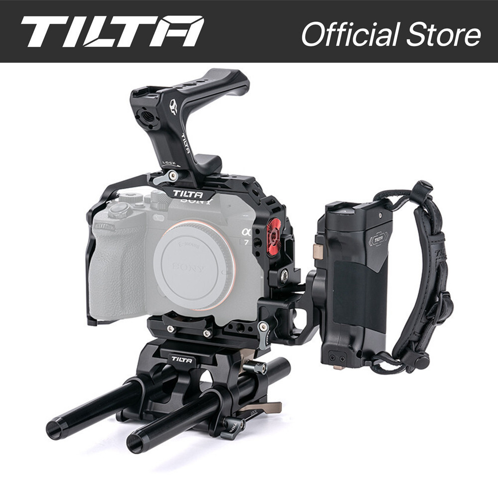 TILTA กล้องกรง Pro Kit Compact Top Handle ด้านข้าง Power Handle w/Run/Stop & สาย HD Clamp & สาย Full