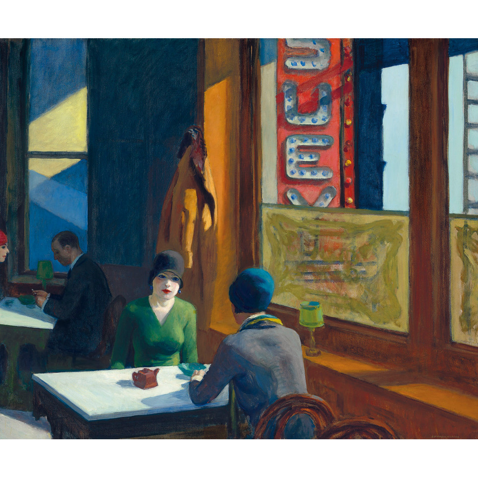 [สหรัฐอเมริกา] Edward Hopper Hopper Painting Works Oil Painting Copy Inkjet Printing HD Picture Mate