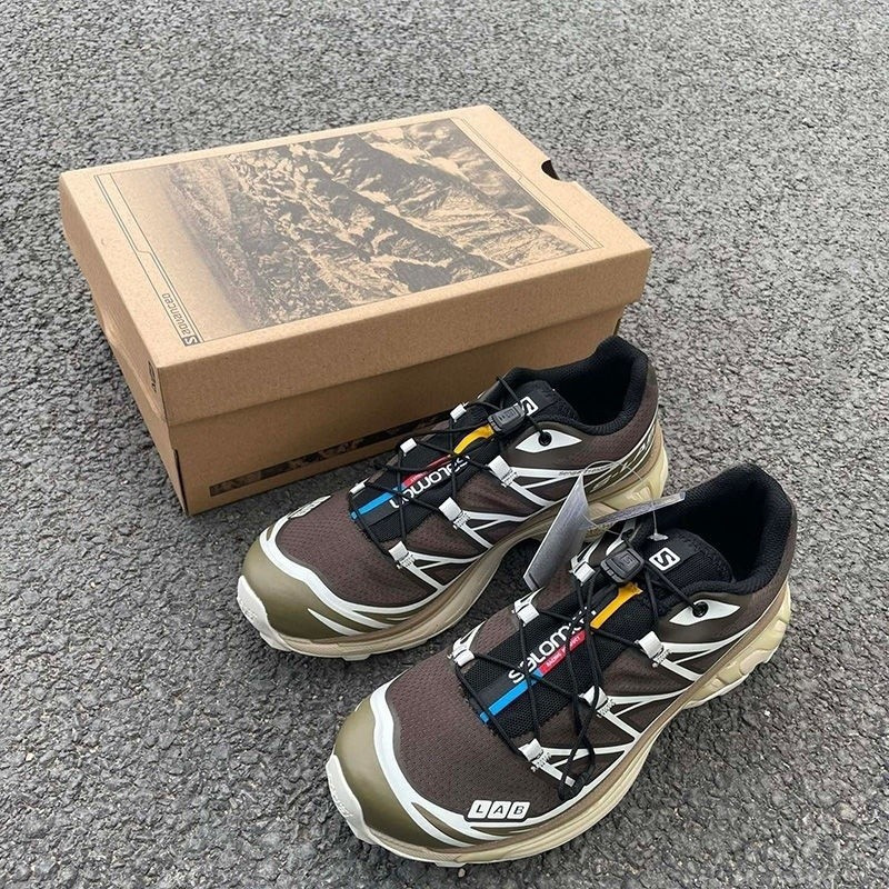 Salomon รองเท้ากีฬากลางแจ้ง XT 6 ผู้ชายผู้หญิงย้อนยุคอินเทรนด์ XT-6 vanced Ryan Brown Mars รองเท้าเด