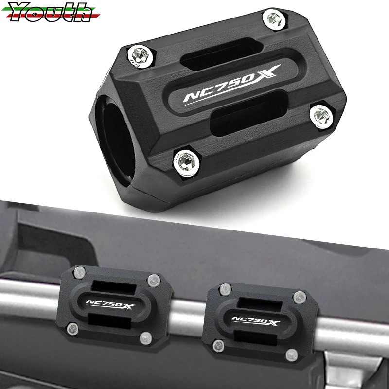 สําหรับ Honda Nc750x Nc 750x Nc750 X 2017-2025 2025 อุปกรณ์เสริมรถจักรยานยนต์ Crash Bars ตกแต่งบล็อก