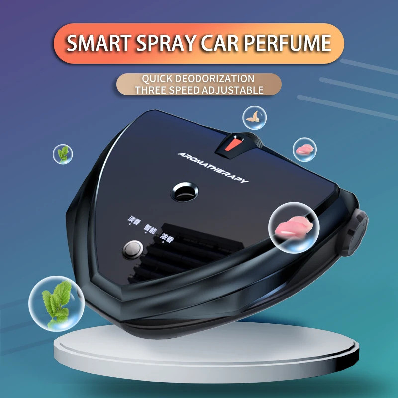 V88S สเปรย์น้ําหอมอัจฉริยะ Car Air Freshener USB ชาร์จอุปกรณ์ตกแต่งภายในเครื่องปรุงน้ําหอม Diffuser 