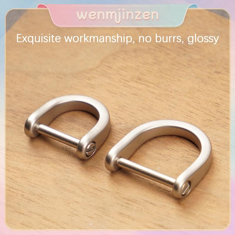 [IN] ไทเทเนียม D แหวน Key Shackle U รูปร่างแหวน Horseshoe Clasp สําหรับรถยนต์ Fob DIY หนัง Key Organizer พวงกุญแจ TH