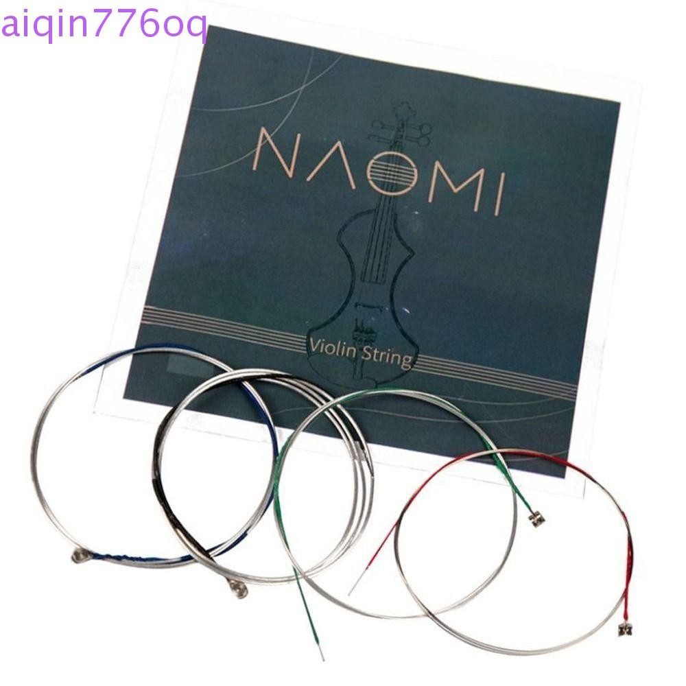 AIQINOQ 1 ชุด Fiddle String, 4/4 3/4 1/2 1/4 1/8 นิกเกิล String Naomi ไวโอลิน String, เครื่องดนตรี G