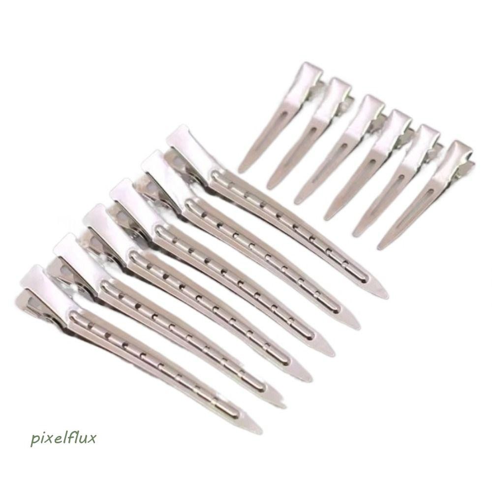 PIXELFLUX เครื่องมือจัดผมคุณภาพSalon 10 ชิ้น ดีไซน์Duckbill ไม่มีรอยย่น ใช้งานได้หลายแบบ