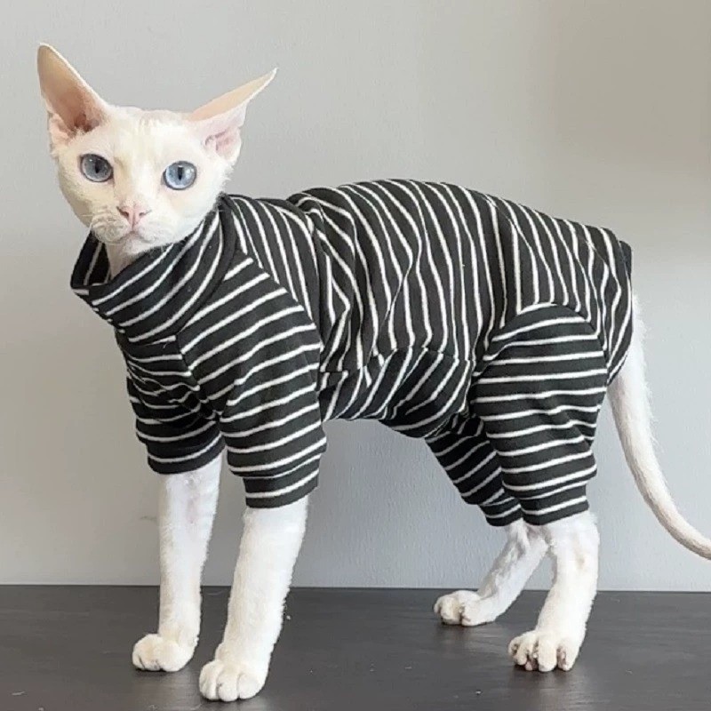 New All-Inclusive Four-Legged Pet Clothing Sphinx German Cat Clothes Hairless Cat Four-Leg Bellyband