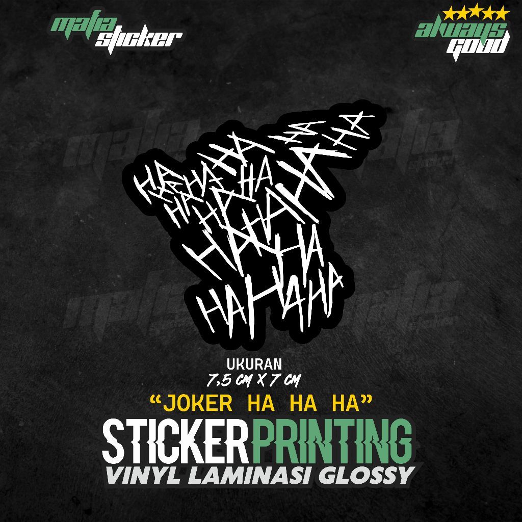 สติ๊กเกอร์/สติ๊กเกอร์ PRINT CUT JOKER HA HA HA HA HA HA