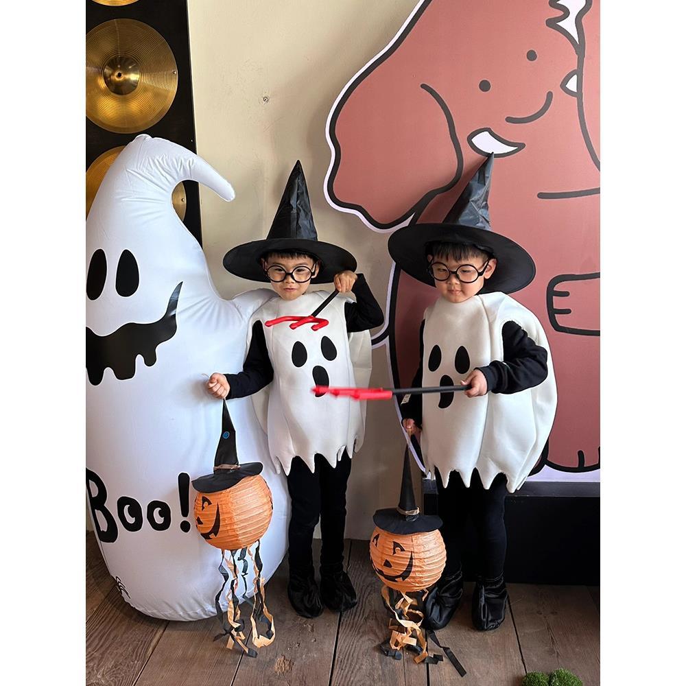 ฮาโลวีน เด็ก ชุดผีฮาโลวีน ชุดคอสเพลย์ฮาโลวีนสำหรับเด็ก แบบฟักทองและผี เครื่องแต่งกายสำหรับทั้งชายและ