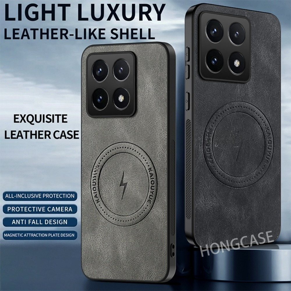 เคสโทรศัพท์สําหรับ Xiaomi 15T 15TPro 15 T Pro 4G 5G 2025 Luxury Premium Magnetic Shell กันกระแทก Texture รูปแบบป้องกันปกหลัง