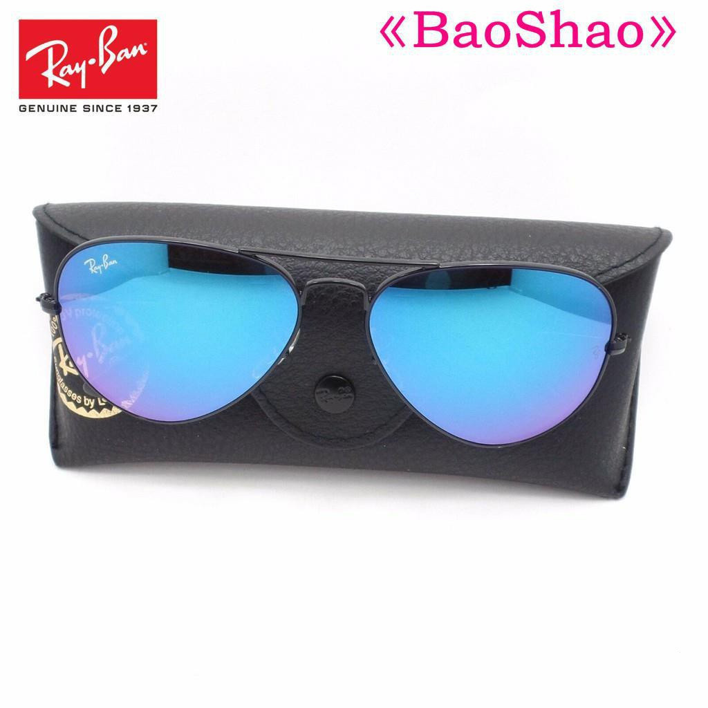 [ต้นฉบับ] RayBan Aviator 3025 002/4O Black Blue Fused Mirror Lens