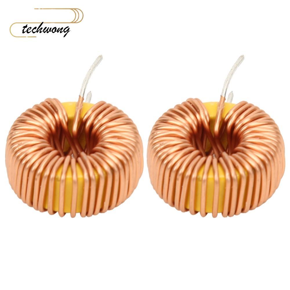 TECHWONG 20PCS Toroidal Inductor, 100UH แนวตั้ง Toroid Inductor ลวด, ต้านทานต่ํา 0.6 มม. Toroidal Co