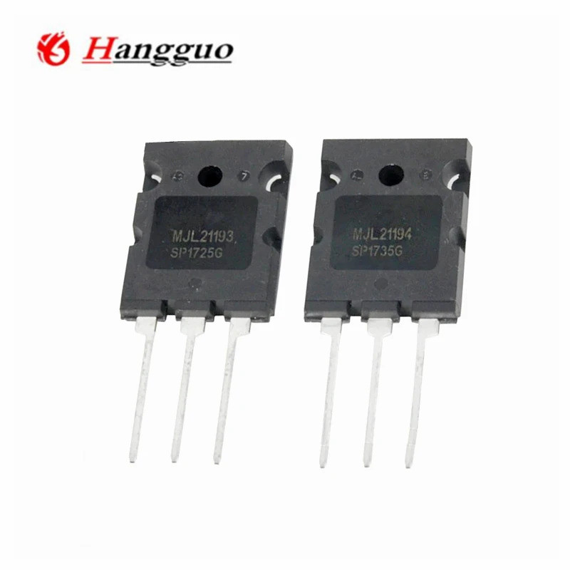 10 ชิ้น = 5 คู่ (5 ชิ้น MJL21193+5 ชิ้น MJL21194) TO-3PL MJL21193G MJL21194G TO-3P