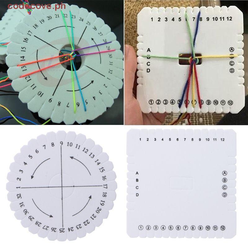 CODECOVE​ เครื่องมือทําด้วยมือ DIY แผ่นถัก Braiding Disc/Disk Kumihimo กระดานออกแบบเครื่องประดับ