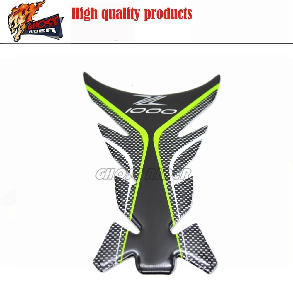[ราคาสร้างสรรค์] Kawasaki Z1000 Z1,000SX ZX9R ดัดแปลงฝาถังน้ํามันคาร์บอนไฟเบอร์แท้ Fishbone Decal สต