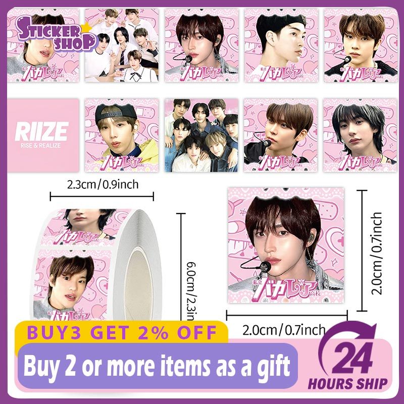 500 ชิ้นเกาหลี K-pop Idol Boys Group RIZE สติกเกอร์ตกแต่งกระเป๋าเดินทางสติกเกอร์กันน้ําพัดลมของขวัญ