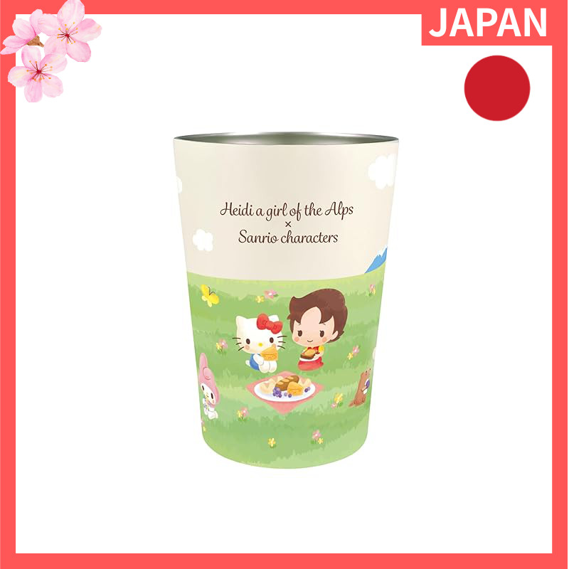 Sanrio Characters × Heidi of the Alps 2-Way Vacuum Double Tumbler [Picture Book Design] - Hello Kitty, My Melody, Pompompurin, Cinnamoroll - Insulated Cold and Hot Cup 813-002【Direct from Japan】